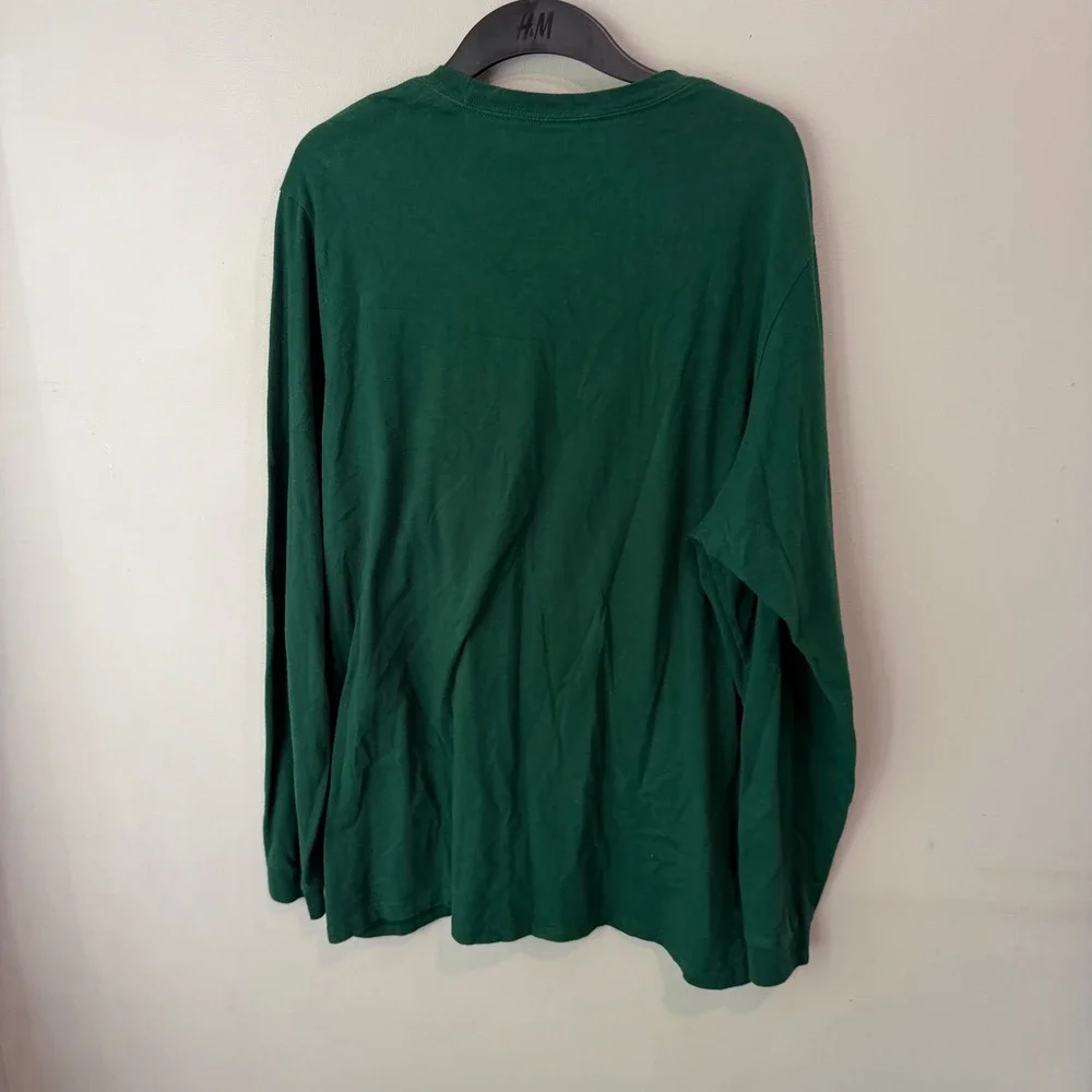 Adidas Mens Ohio Football Long‎ Sleeve Amplifier Tee Green 2XL EK0188